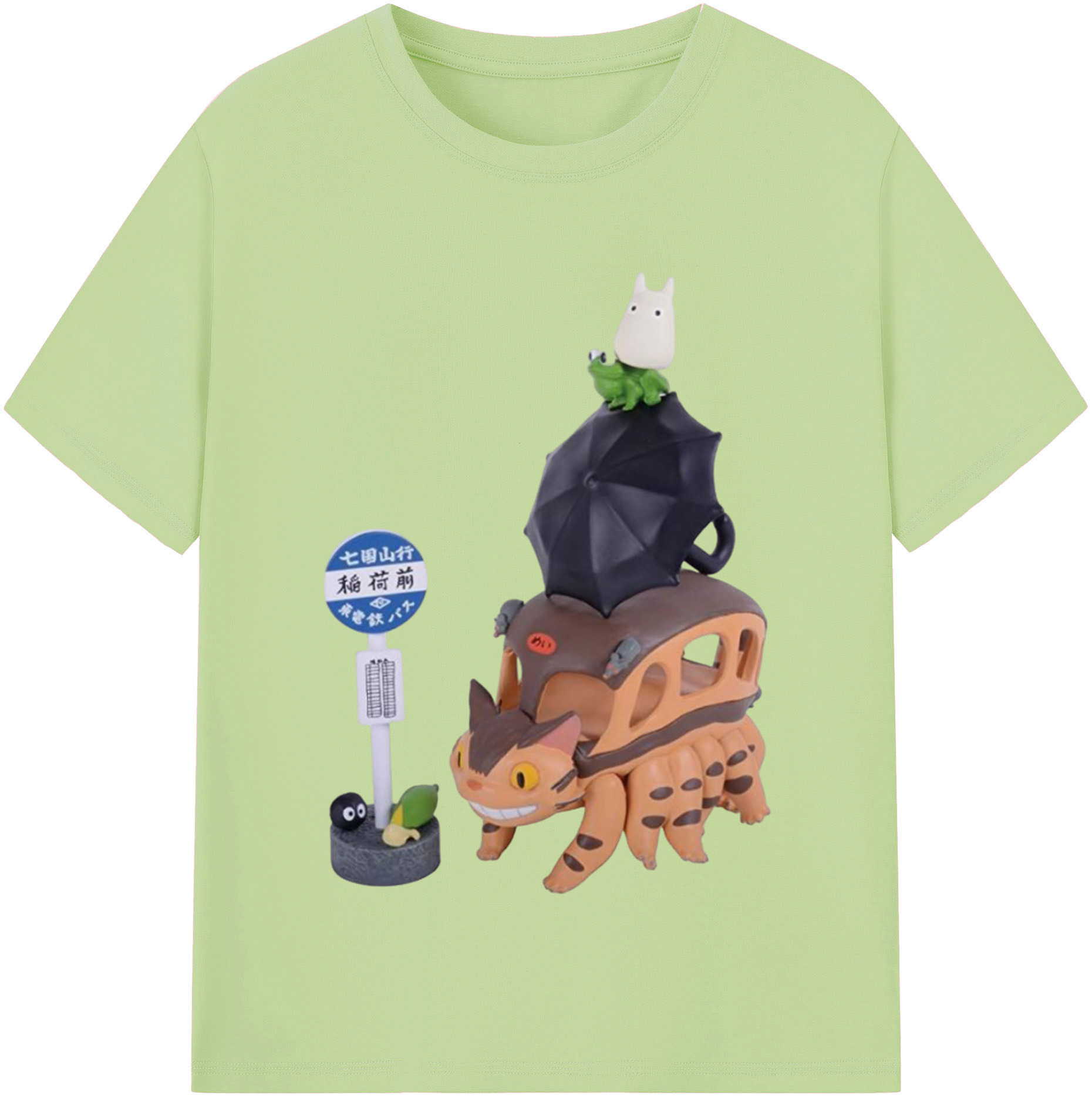 （画像用） となりのトトロ 草壁メイ 草壁サツキ My Neighbor Totoro Satsuki Kusakabe Mei Kusakabe 綿100％半袖Tシャツ（フロントプリント）